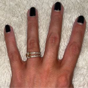 Swarovski safety pin ring